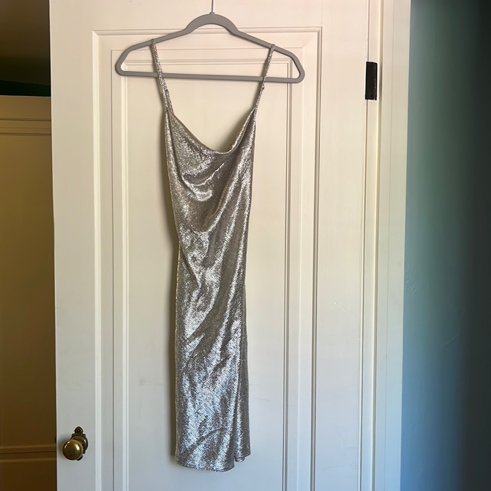 Victoria’s Secret Metallic Slip Dress Lingerie, Size Small